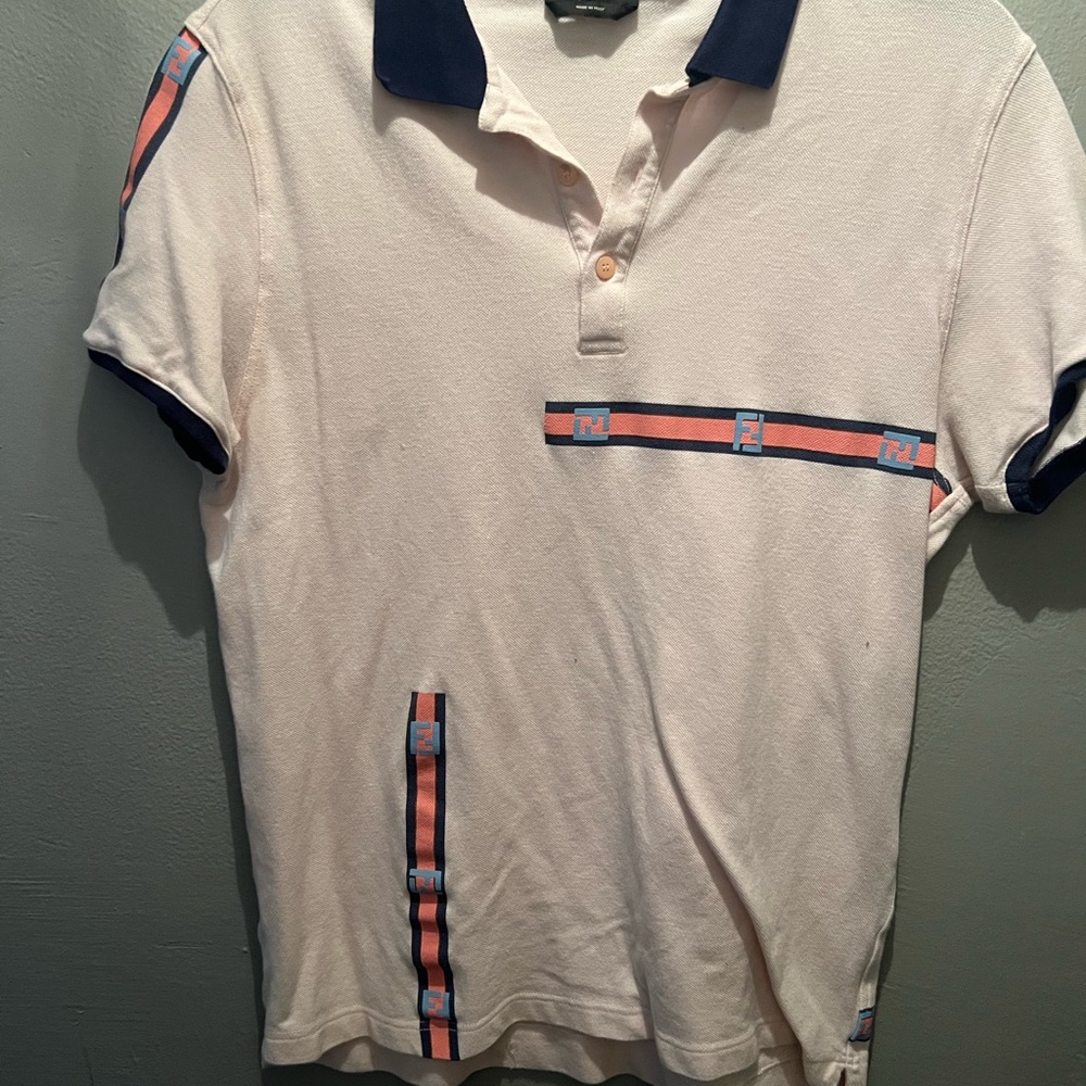 Fendi collar shirt pink
